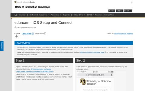 eduroam - iOS Setup and Connect | Office of Information ...