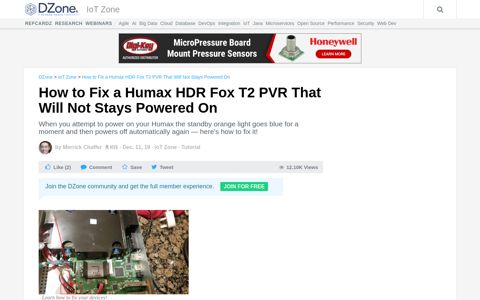 How to Fix a Humax HDR Fox T2 PVR That Will Not Stays ...
