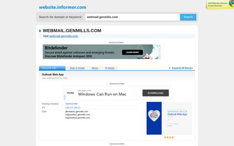 webmail.genmills.com at WI. Outlook Web App