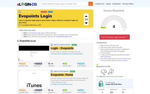 Evopoints Login - A database full of login pages from all over ...