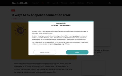 11 ways to fix Snapchat connection error - Nerds Chalk