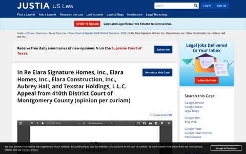 In Re Elara Signature Homes, Inc., Elara Homes ... - Justia Law
