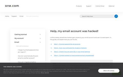 Help, my email account was hacked! – Support | one.com