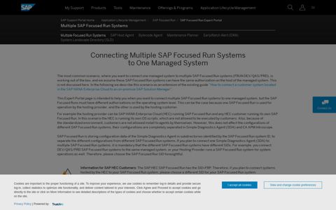 Multiple SAP Focused Run Systems - SAP Support Portal