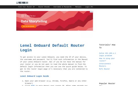 Lenel OnGuard - Default login IP, default username & password
