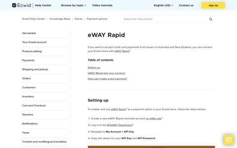 eWAY Rapid – Ecwid Help Center
