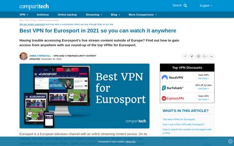 6 Best VPNs for Watching Eurosport Player Abroad in 2020