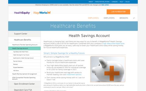 Health Savings Account | HSA Health Plan | WageWorks