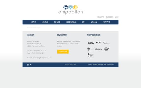 empaction System: Login - empaction GmbH