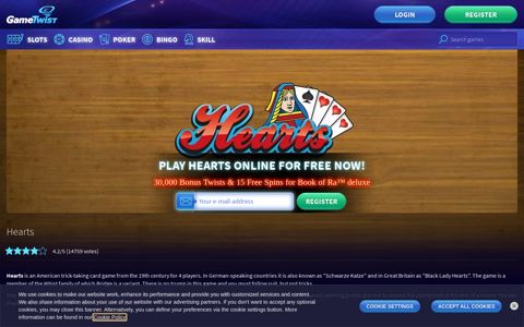 Play Hearts online for free | GameTwist Casino