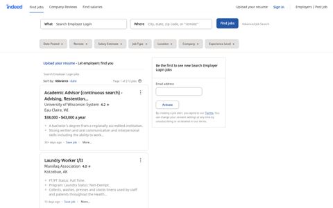 Search Employer Login Jobs, Employment | Indeed.com