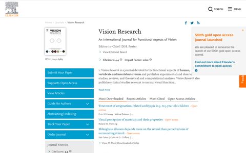 Vision Research - Journal - Elsevier