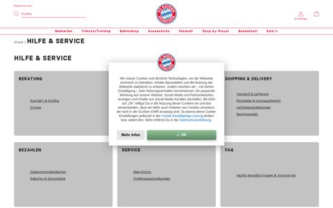 Service Übersicht | Offizieller FC Bayern Fanshop