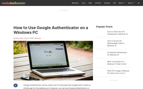 How to Use Google Authenticator on a Windows PC