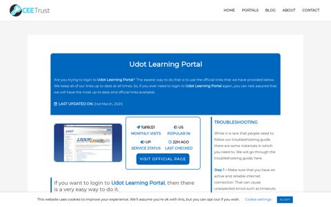 Udot Learning Portal - Find Official Portal - CEE Trust