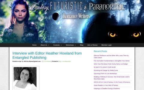 Interview with Editor Heather Howland from Entangled ...