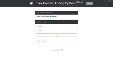 EdTex Course Bidding System IIM Rohtak