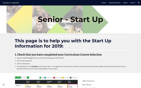 Student website - Senior - Google Sites