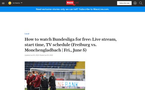 How to watch Bundesliga for free: Live stream, start time, TV ...