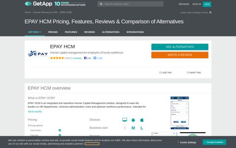 EPAY HCM Pricing, Features, Reviews & Comparison of ...