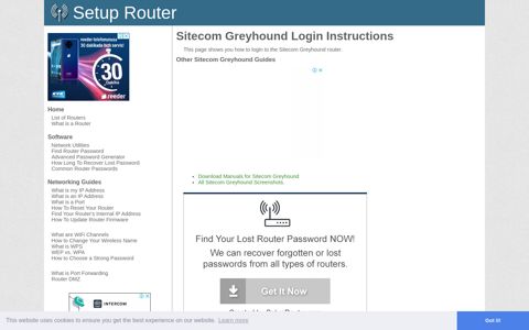 How to Login to the Sitecom Greyhound - SetupRouter