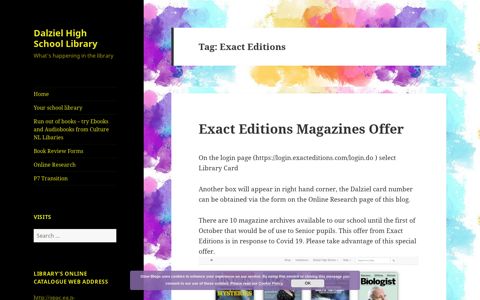 Exact Editions – Dalziel High School Library - Glow Blogs