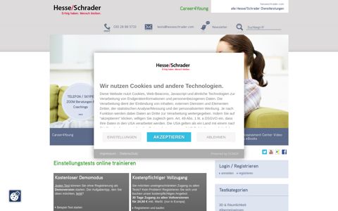 Übersicht - Einstellungstests Online von Hesse/Schrader