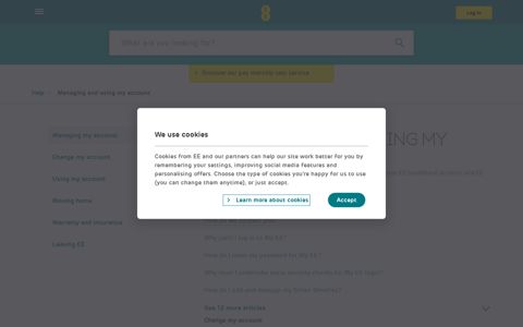 Manage and use your My EE account | Help | EE