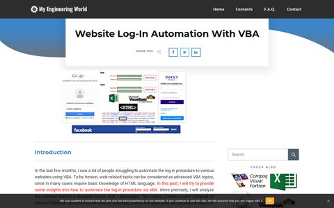 Website Log-In Automation With VBA - My Engineering World
