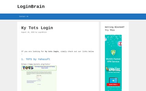 ky tots login - LoginBrain
