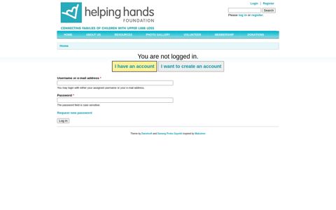 Login - Helping Hands Foundation, Inc.