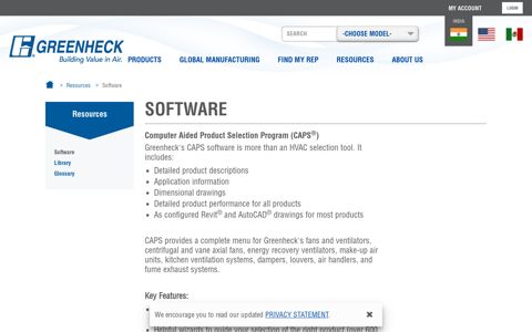 Software | Greenheck India