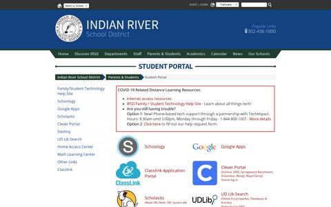 Student Portal - Indian River School District