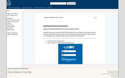 Getting Assistance - Instructional Technology - Google Sites