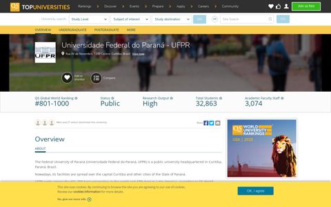 Universidade Federal do Paraná - UFPR : Rankings, Fees ...