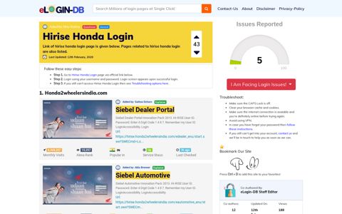 Hirise Honda Login - A database full of login pages from all ...