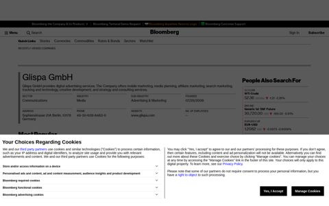 Glispa GmbH - Company Profile and News - Bloomberg Markets