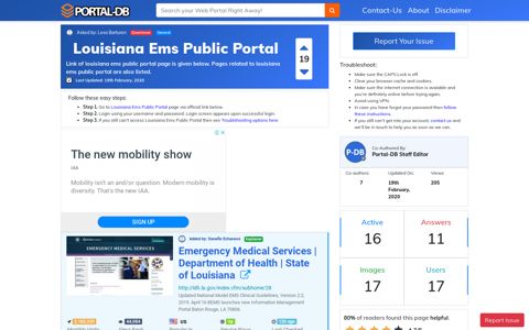 Louisiana Ems Public Portal