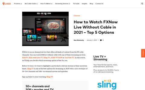 How to Watch FXNow Live Without Cable - Top 5 Options