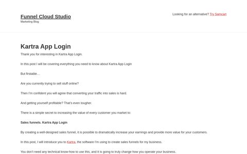 Kartra App Login - Everything You Need To Know in 2019