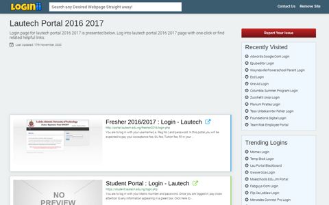 Lautech Portal 2016 2017 - Loginii.com
