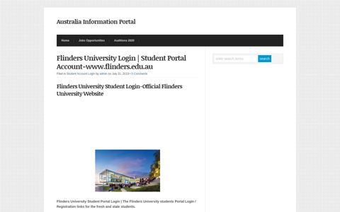 Flinders University Login | Student Portal Account-www ...