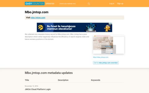 Mbo Jmtop (Mbo.jmtop.com) - JMOA Cloud Platform Login