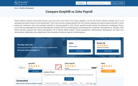 GreytHR vs Zoho Payroll Comparison in 2020