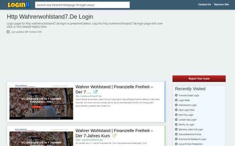 Http Wahrerwohlstand7.de Login - Loginii.com