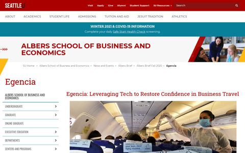 Egencia - Albers School of Business and Economics