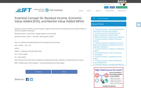 Essential Concept 56: Residual Income, Economic Value ...