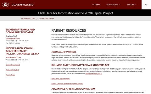 Parent Resources - Gloversville ESD