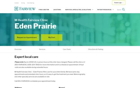 M Health Fairview Clinic - Eden Prairie