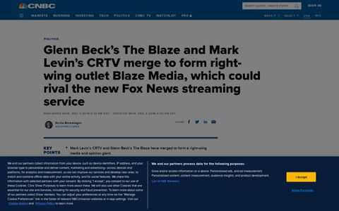 Glenn Beck's The Blaze and Mark Levin's CRTV merge to form ...